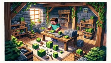 Crafting Mossy Blocks and Deepslate Bricks